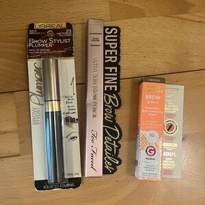 Brow bundle NWT - too faced, grande cosmetics, L’Oréal